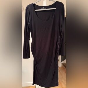Motherhood Black Long Sleeve maternity Dress
